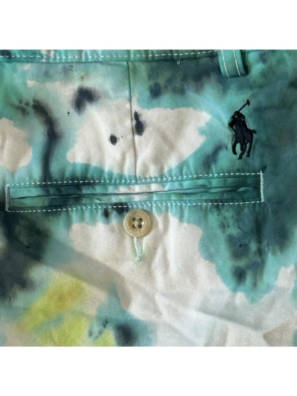 Polo Ralph Lauren Tyler Shorts Mens 32 Fits 30 Multicolor Tie Dye Chino Pony 8.5 - Picture 3 of 14